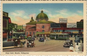 PC PHILIPPINES, MANILA, PLAZA GOITI, Vintage Postcard (b39005)