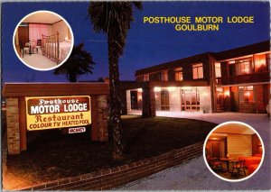 Australia Postcard NSW Goulbunr Posthouse Motor Lodge Hotel Motel CD3