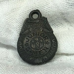 Vintage Junior G Man Black Pendant Badge