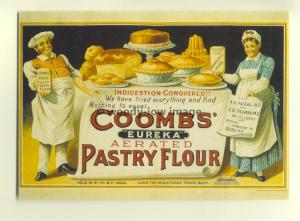 ad3311- Coombs Pastry Flour EUREKA Lady & Gent Baker- Modern Advert Postcard