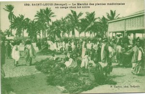 PC SENEGAL, SAINT LOUIS, LE MARCHÃ, Vintage Postcard (b31336)