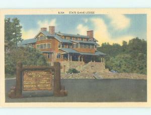 Unused Linen LODGE SCENE Custer State Park South Dakota SD J7303-14