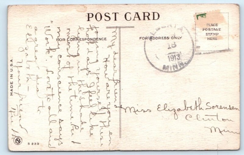 Life is one Merry Dance in ALBERTA illustration CANADA 1913 Postcard