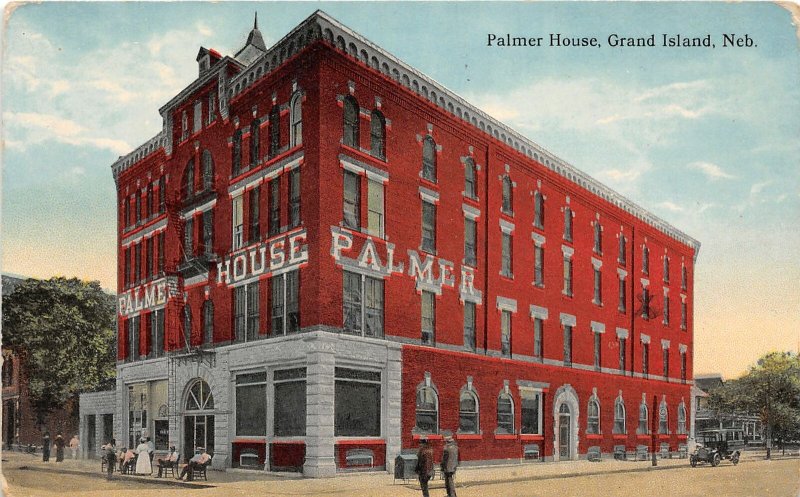 G97/ Grand Island Nebraska Postcard c1910 Palmer House Hotel
