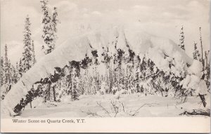 Winter Scene Quartz Creek Yukon YT Unused Zaccarelli Postcard H56