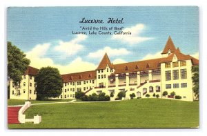 Lucerne Hotel Postcard Lucerne Lake County California