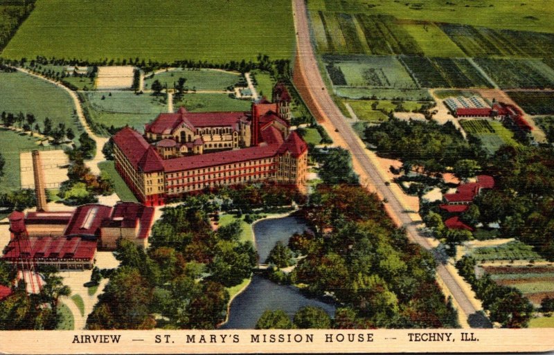 Illinois Techny Aerial View St Mary's Mission House College