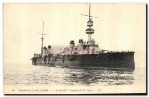 Old Postcard Boat War Conde first class Breastplate