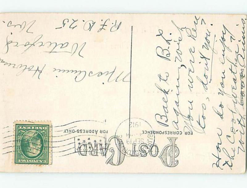 Divided-Back COMIC POSTCARD Burlington Wisconsin WI HM4777