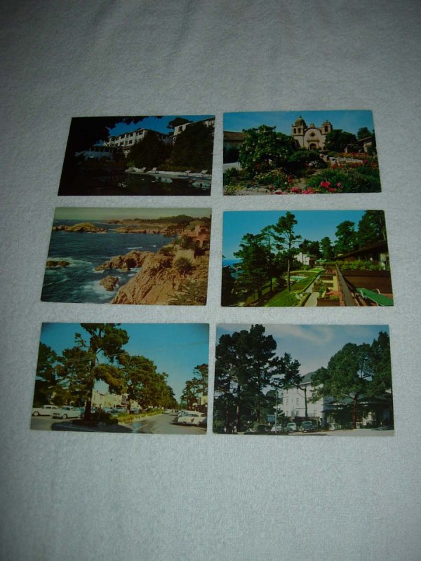 Carmel CA - Lot Of 6 Great Vintage Postcards - x0569