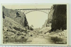 C. 1920's-30's RPPC Crooked River Bridge, Dalles California Highway Postcard P33