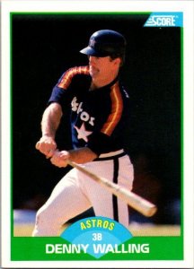 1989 Score Baseball Card Denny Walling Houston Astros sk29827