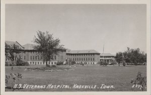 RPPC Postcard US Veterans Hospital Knoxville Iowa IA