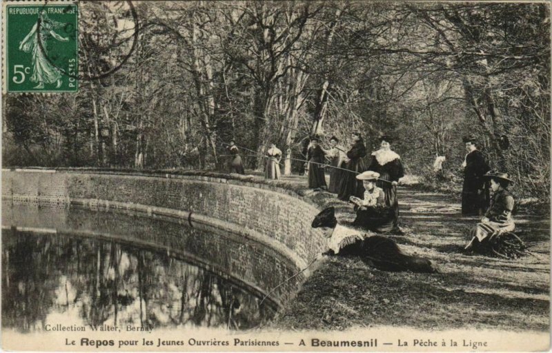 CPA Repos pour les Jeunes Ouvrieres Parisiennes-A BEAUMESNIL-La Péche (29318)