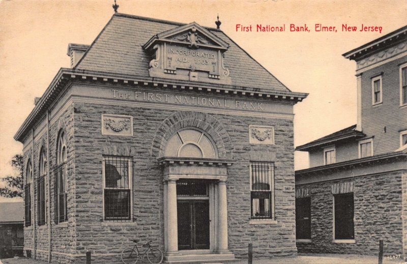 Postcard First National Bank in Elmer, New Jersey~109902