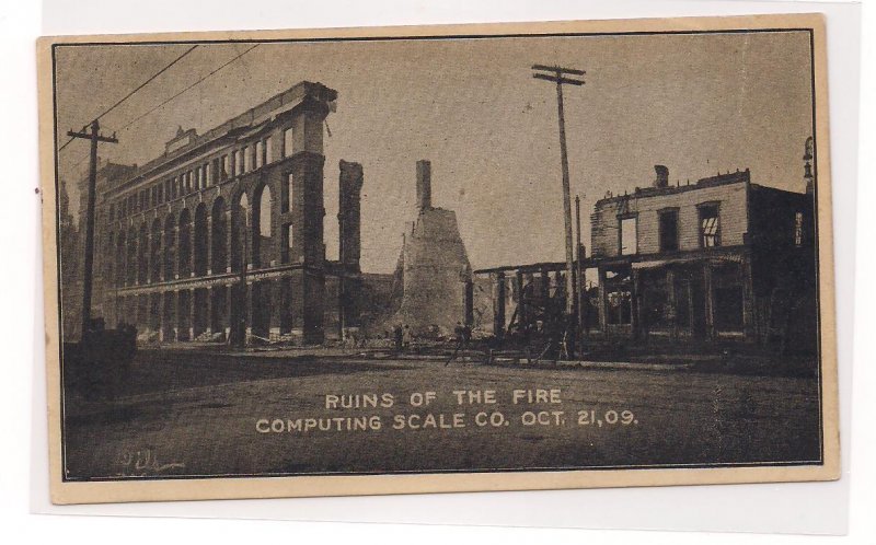 Dayton, Ohio Fire Ruins of Computing Scale Co., Oct. 21, 1909