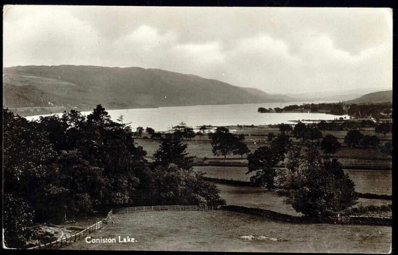 cumbria, CONISTON, Lake Scene (1930s) RPPC