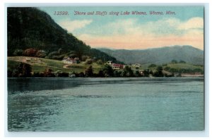 Shore Bluffs Lake Winona Minnesota Circa 1910 Vintage Antique Postcard