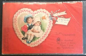 Postcard Unused w/Writing on back “To My Valentine” Children CC LB