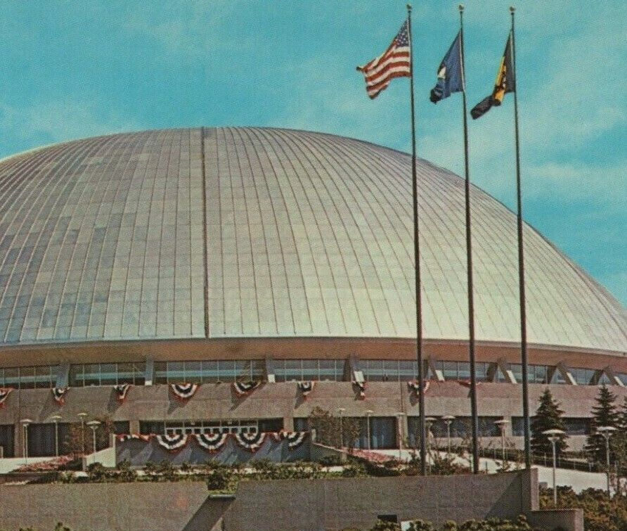 Vintage Public Auditorium Pittsburgh Pennsylvania patriotic bunting