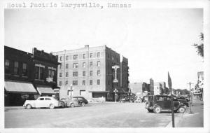 Marysville Kansas Hotel Pacific Real Photo Antique Postcard K29658