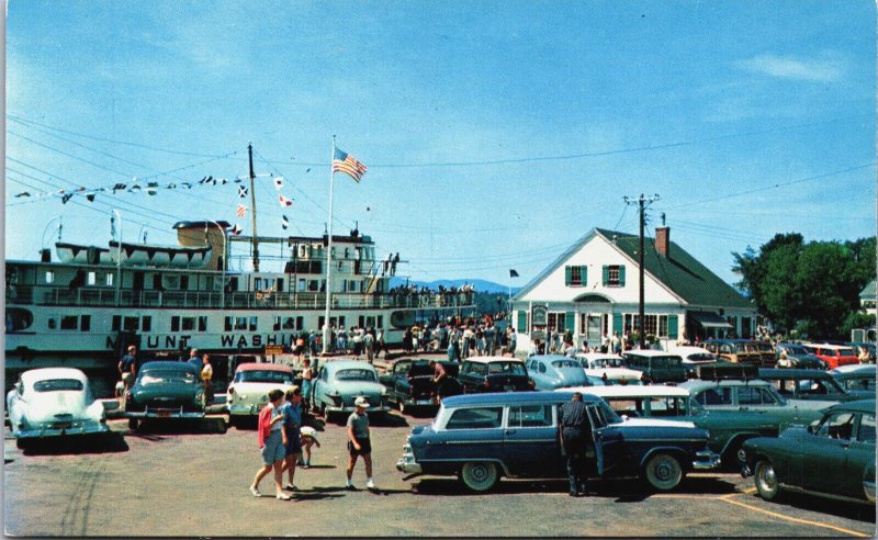 The M.V. Mount Washington At Dockside New Hampshire Vintage Postcard C119