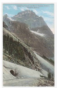 Corkscrew Railroad Tunnel Mt Stephens Canadian Rockies BC Canada 1910c postcard