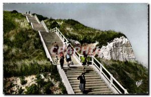 Old Postcard Le Treport The stairs leading to the Cliffs