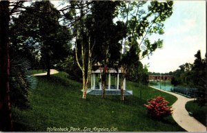 Scenic Paths, Band Stand Hollenbeck Park Los Angeles CA Vintage Postcard I51