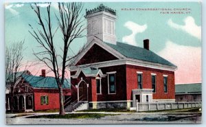 FAIR HAVEN, VT ~ c1910s Rutland County WELSH CONGREGATIONAL CHURCH Postcard