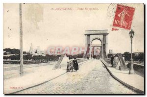 Old Postcard Avignon Suspension Bridge