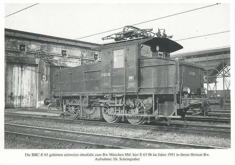 Postcard BBC-E 63 electric locomotive