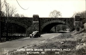 Baltimore Maryland MD HitonDrive Bridge Real Photo Vintage Postcard