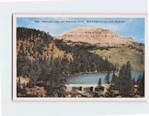 Postcard Beartooth Lake and Beartooth Butte, Wyoming