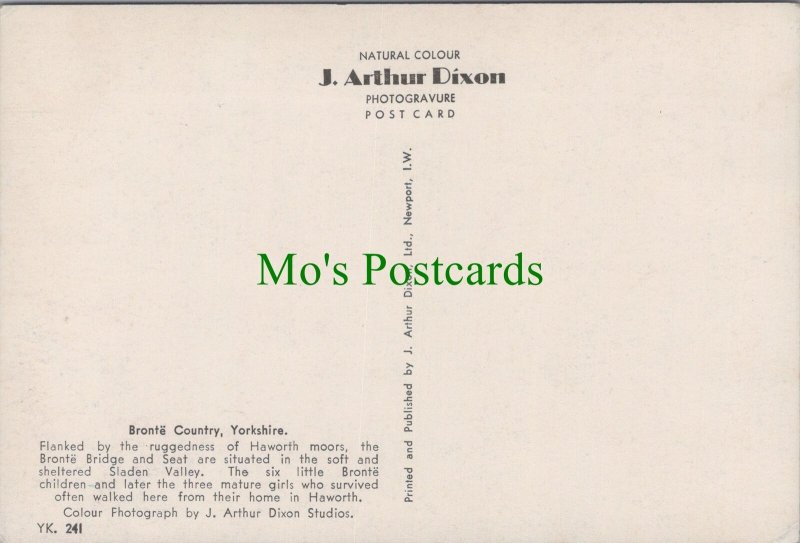 Yorkshire Postcard-Bronte Country -Bronte Bridge and Seat, Haworth Moors RR15357 