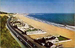 Overlooking Santa Monica Beach Palatial Homes Line Shore Postcard UNP VTG Unused 