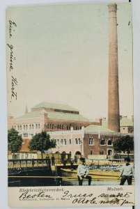 Sweden Malmo Elektricitetsverket Electricity Power Plant c1902 Postcard I8