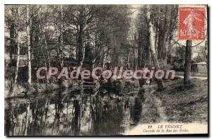 Old Postcard Le Vesinet Cascade From the Rue des Ecoles