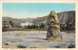 Liberty Cap and Mammoth Hotel Yellowstone Park, USA