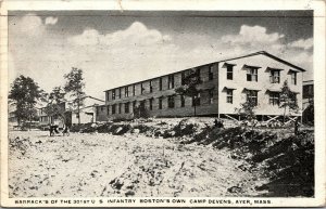 Vtg Ayer Massachusetts MA Barracks 301st US Infantry Camp Devens 1910s Postcard