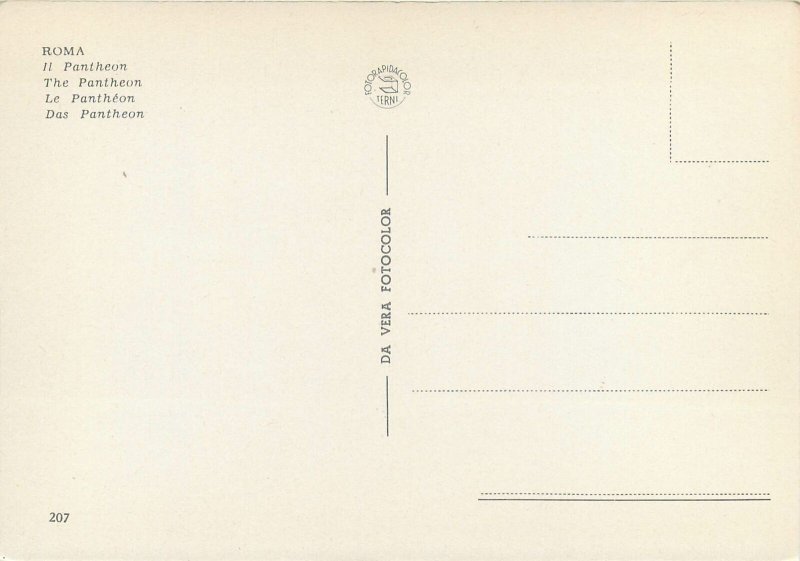 Italy the pantheon postcard street view