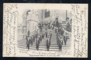 1904 ST. LOUIS WORLD'S FAIR TOLEDO NEWSBOYS CADETS NEWSPAPER VINTAGE POSTCARD