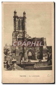 Postcard Old Troyes La Cathedrale