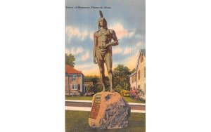 Statue of Massasoit in Plymouth, Massachusetts