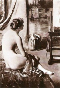 R.Vaigtlander. Nude lady. InterieurModern French Spanish  Postcard. Size 16 x