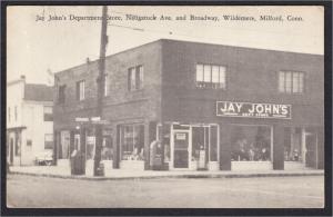 Milford CT Jay John's Department Store in Wildemere 1940s-1950s Postcard