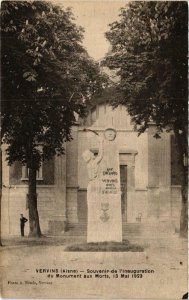 CPA VERVINS Souvenir de l'Inauguration du Monument aux Morts (665973)