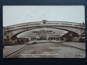 Essex CLACTON ON SEA The New Bridge & Pier Gap - Old RP Postcard