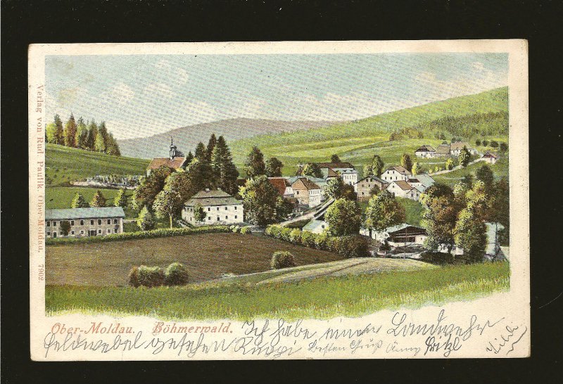 Austria Postmark 1903 Ober-Moldau Bohmerwald Postcard