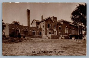 DES MOINES IA WOMANS CLUB VINTAGE REAL PHOTO POSTCARD RPPC